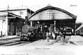 FERROVIA PONTREMOLESE - La stazione della Spezia in una cartolina del 1905 (Garzini e Pezzini - Milano)