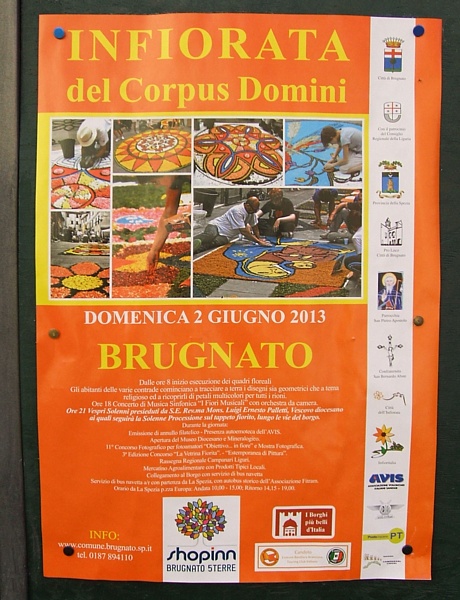 BRUGNATO (Infiorata del Corpus Domini 2013) - Manifesto pubblicitario dell'evento