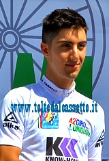 GIRO DELLA LUNIGIANA 2017 - Il lombardo Samuele Rubino (n.140)  arrivato quarto assoluto ed ha vinto la Classifica Giovani (maglia bianca)