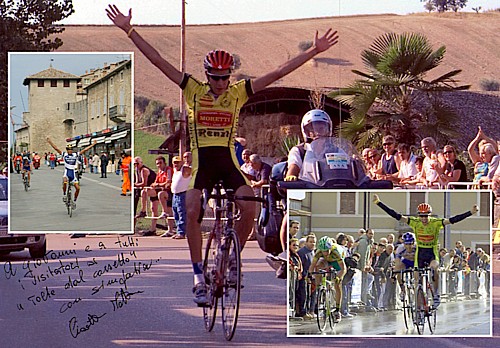 Matteo Ciavatta  figlio d'arte: nella foto di sinistra lo vediamo arrivare primo alla Lugo - San Marino del 2004, corsa gi vinta dal padre 32 anni prima. Il suo DS e manager  lo zio Giuseppe Ciavatta