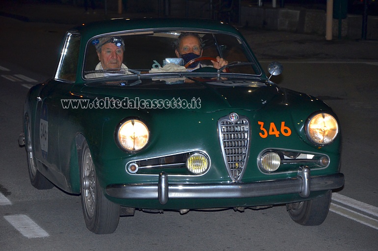 MILLE MIGLIA 2020 - Alfa Romeo 1900 C Super Sprint anno 1955 (Equipaggio: Ugo Zanrosso e Pierangelo Camparm - Numero di gara: 346 - Veicolo Militare)