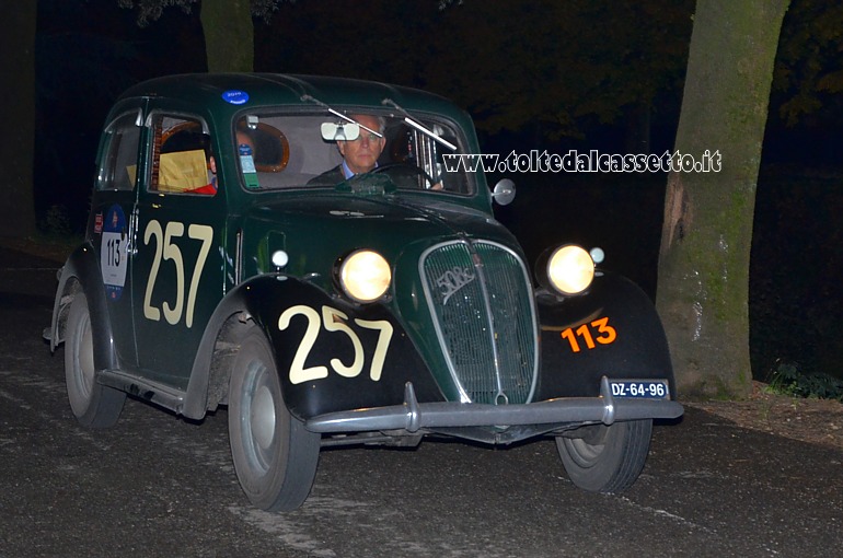 MILLE MIGLIA 2020 - Fiat 508 C Balilla 1100 Berlina anno 1939 (Equipaggio: Robbert Paul Rappange e Hendricus Hilders - Numero di gara: 113)
