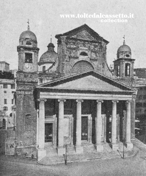 GENOVA - La Chiesa della nunziata in una foto di inizio Novecento