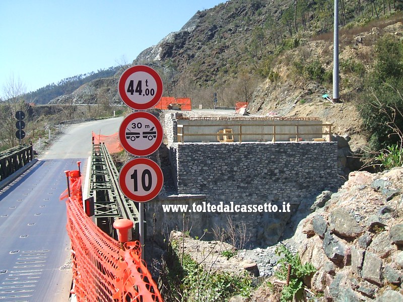 ROCCHETTA VARA (31 Marzo 2019) - Lavori di ricostruzione del ponte sul torrente Gravegnola (sponda destra)