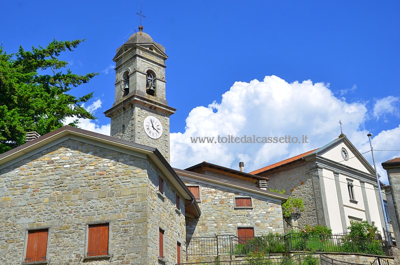 SUCCISA - Scorcio su campanile e Chiesa delle Sante Felicita e Perpetua in localit Colla
