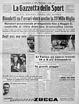 LA GAZZETTA DELLO SPORT del 3 maggio 1948 - Clemente Biondetti vince la XV Mille Miglia, che all'epoca era la pi grande corsa del mondo