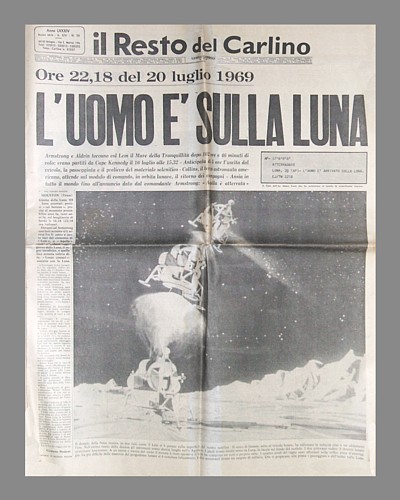 IL RESTO DEL CARLINO del 21 luglio 1969 - L'Uomo  sulla Luna