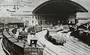 GENOVA 1870 - Fotografia della Stazione Principe realizzata da Francesco Ciappei con la tecnica del collodio umido