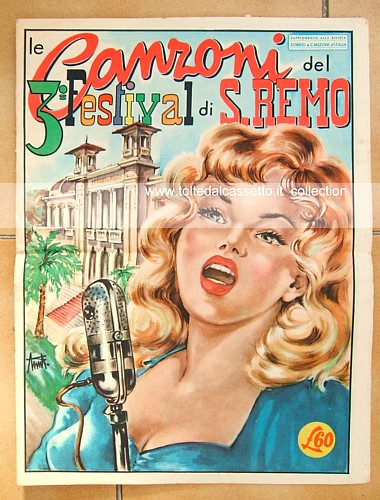 SORRISI E CANZONI D'ITALIA del gennaio 1953 - Supplemento dedicato al 3 Festival di Sanremo