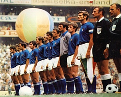 La Nazionale Italiana di calcio che conquist il secondo posto al Campionato del Mondo del 1970 in Messico