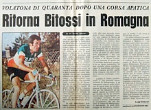 STADIO del 3 maggio 1971 - Foto e servizio in prima pagina per Franco Bitossi che, superati i problemi di salute, torna alla vittoria nel 47 Giro di Romagna