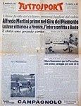 TUTTOSPORT del 16 ottobre 1950 - Alfredo Martini vince il Giro del Piemonte - 3 Loretto Petrucci - 5 Fausto Coppi