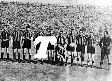 La formazione base dell'Ambrosiana Inter vincitrice del suo 5 scudetto (1939-'40)