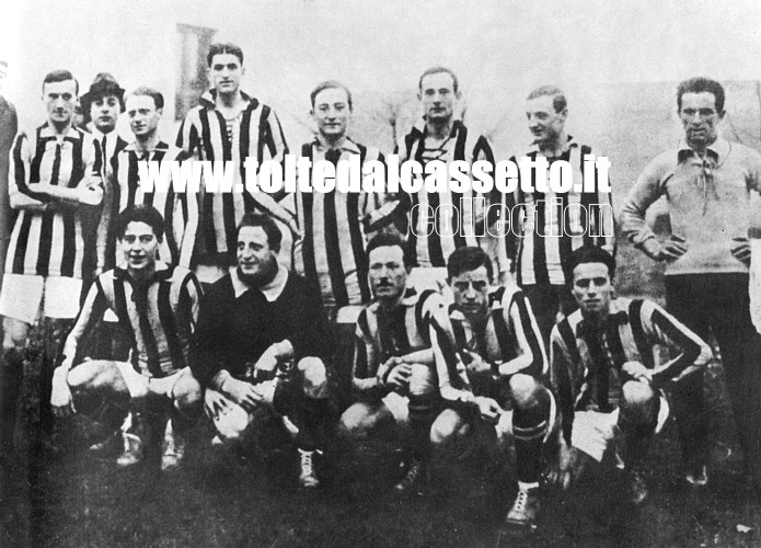 La formazione dell'Internazionale che ha vinto il campionato 1919-1920 (2 scudetto)