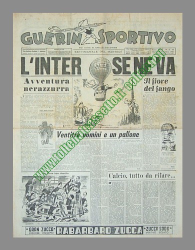 GUERIN SPORTIVO del 5 dicembre 1950 - In campionato l'Inter batte la Juventus per 3-0 e allunga in classifica...